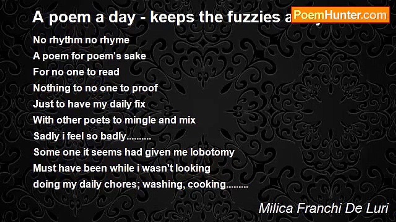 Milica Franchi De Luri - A poem a day - keeps t...