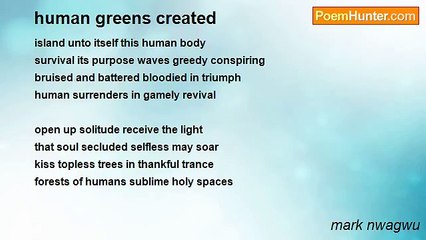 mark nwagwu - human greens created