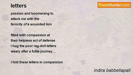 indira babbellapati - letters
