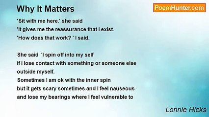 Lonnie Hicks - Why It Matters