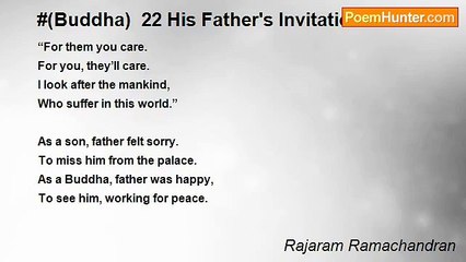 Rajaram Ramachandran - #(Buddha)  22 His Father's Invitation