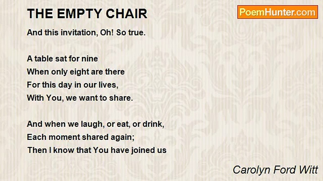Carolyn Ford Witt - THE EMPTY CHAIR
