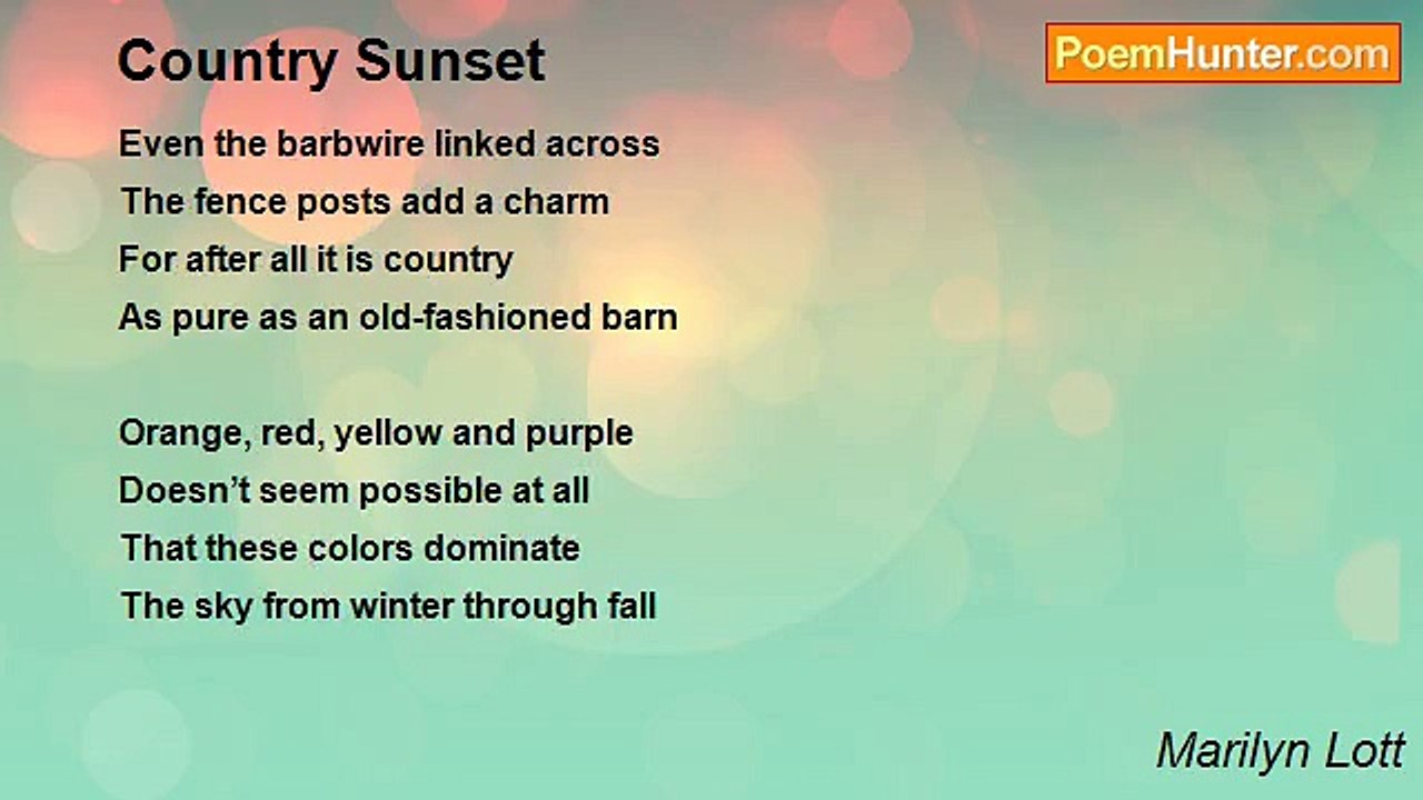 Marilyn Lott - Country Sunset