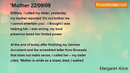 Margaret Alice - 'Mother 22/09/09