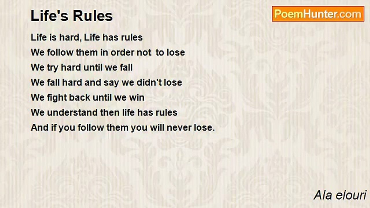 Ala elouri - Life's Rules