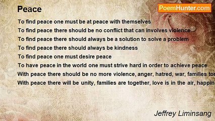 Jeffrey Liminsang - Peace