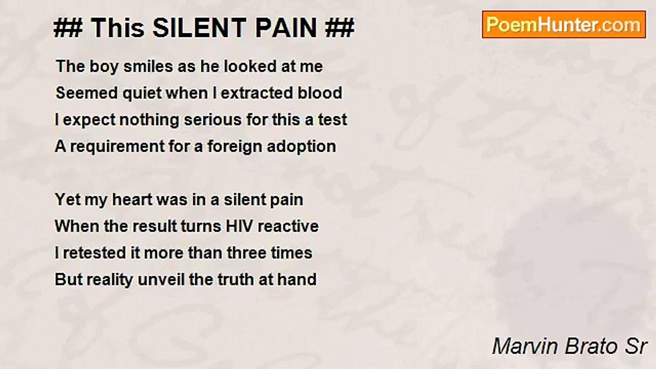 Marvin Brato Sr - ## This SILENT PAIN ##