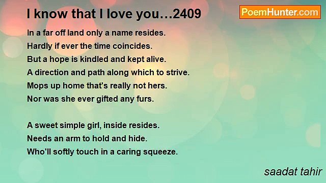 saadat tahir - I know that I love you…2409