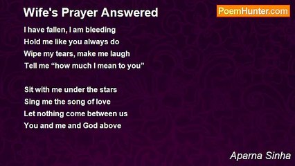 Aparna Sinha - Wife's Prayer Answered