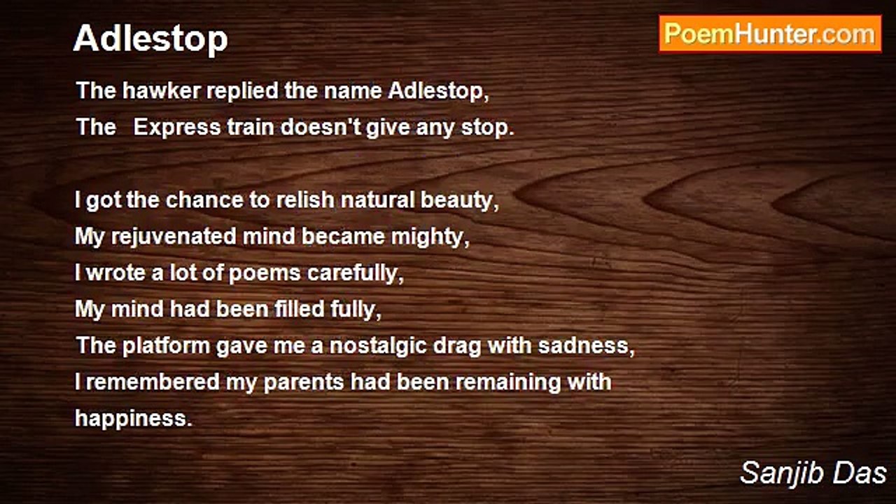 Sanjib Das - Adlestop