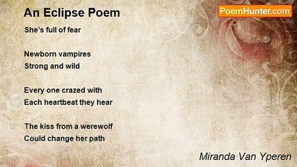 Miranda Van Yperen - An Eclipse Poem