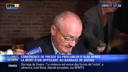 Rémi Fraisse : déclaration du procureur d'Albi dimanche 26 octobre