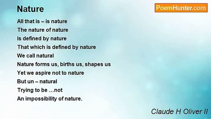 Claude H Oliver II - Nature