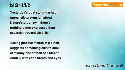 Ivan Donn Carswell - biGrit/i/b