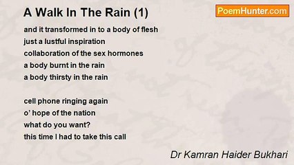Dr Kamran Haider Bukhari - A Walk In The Rain (1)