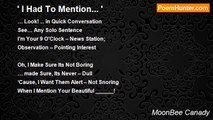 MoonBee Canady - ' I Had To Mention... '