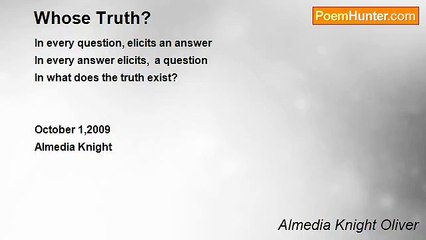 Almedia Knight Oliver - Whose Truth?