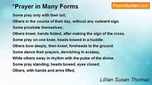 Lillian Susan Thomas - *Prayer in Many Forms