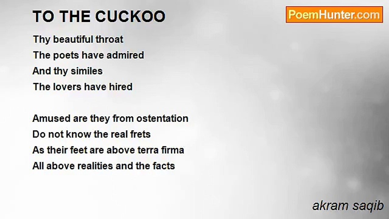 akram saqib - TO THE CUCKOO