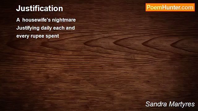 Sandra Martyres - Justification