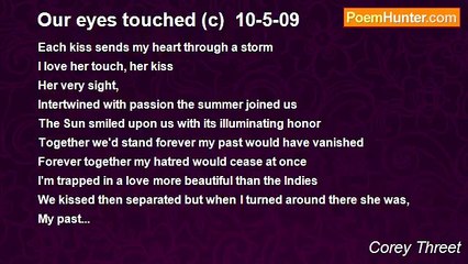 Corey Threet - Our eyes touched (c)  10-5-09