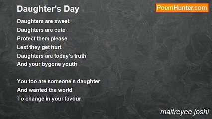 maitreyee joshi - Daughter's Day