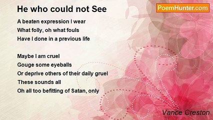 Vance Creston - He who could not See