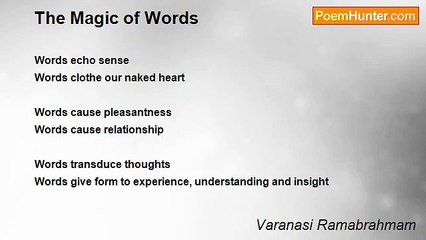 Varanasi Ramabrahmam - The Magic of Words
