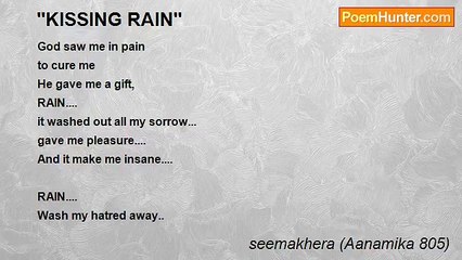 seemakhera (Aanamika 805) - ''KISSING RAIN''