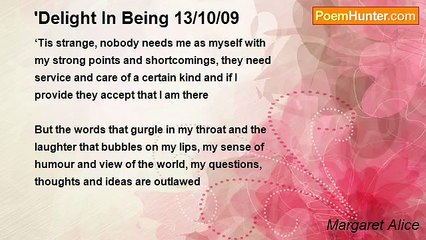 Margaret Alice - 'Delight In Being 13/10/09