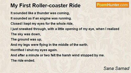 Sana Samad - My First Roller-coaster Ride