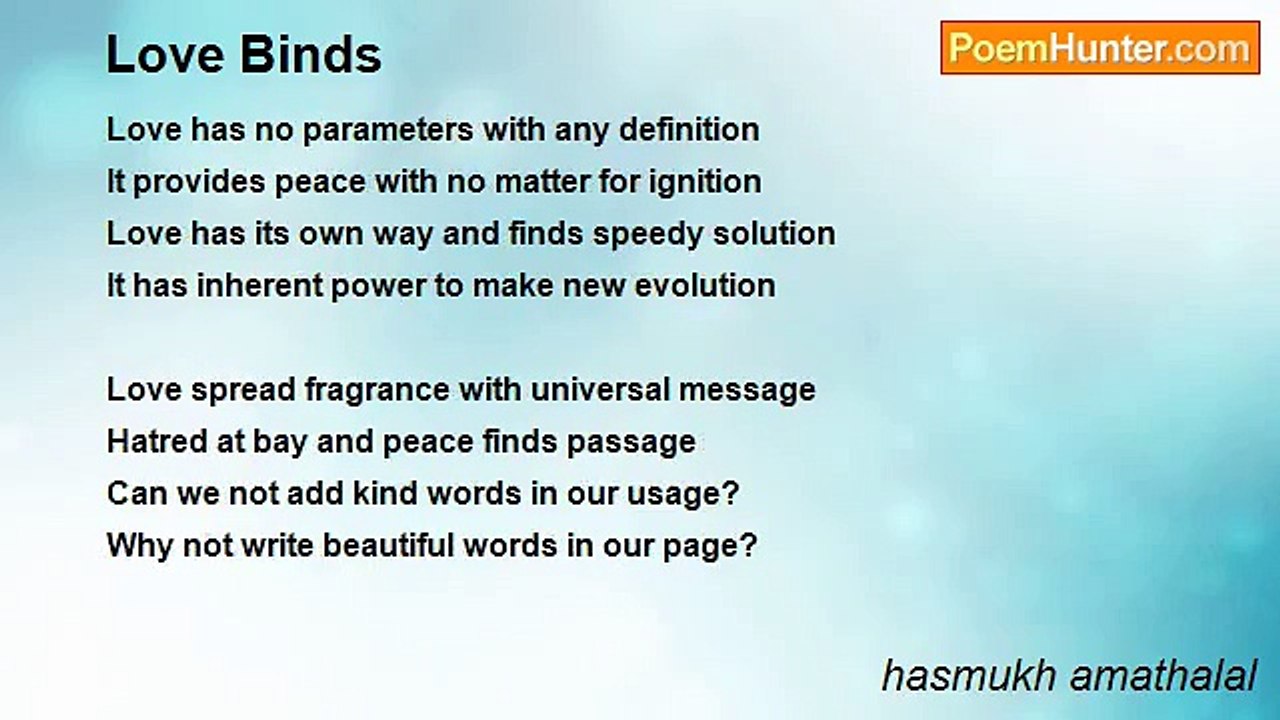 hasmukh amathalal - Love Binds