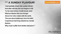 RAJ NANDY - *** A SUNDAY FLAVOUR!