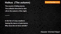 Naseer Ahmed Nasir - Haikus  (The autumn)