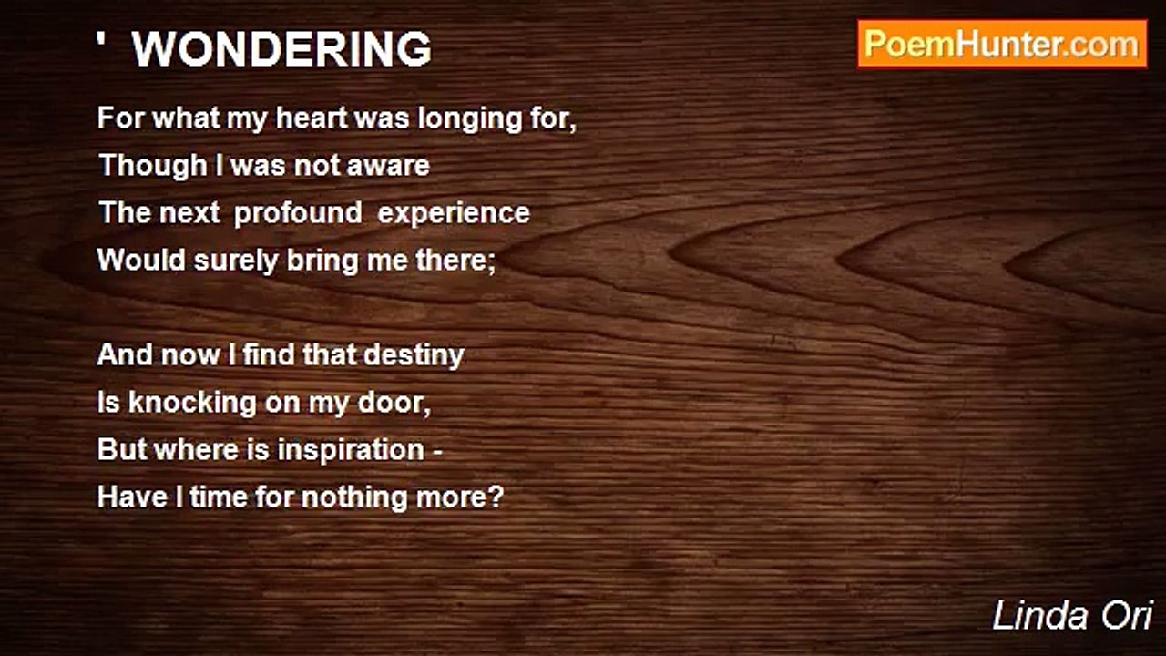 Linda Ori - '  WONDERING