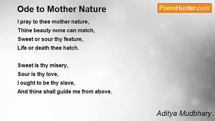 Aditya Mudbhary - Ode to Mother Nature