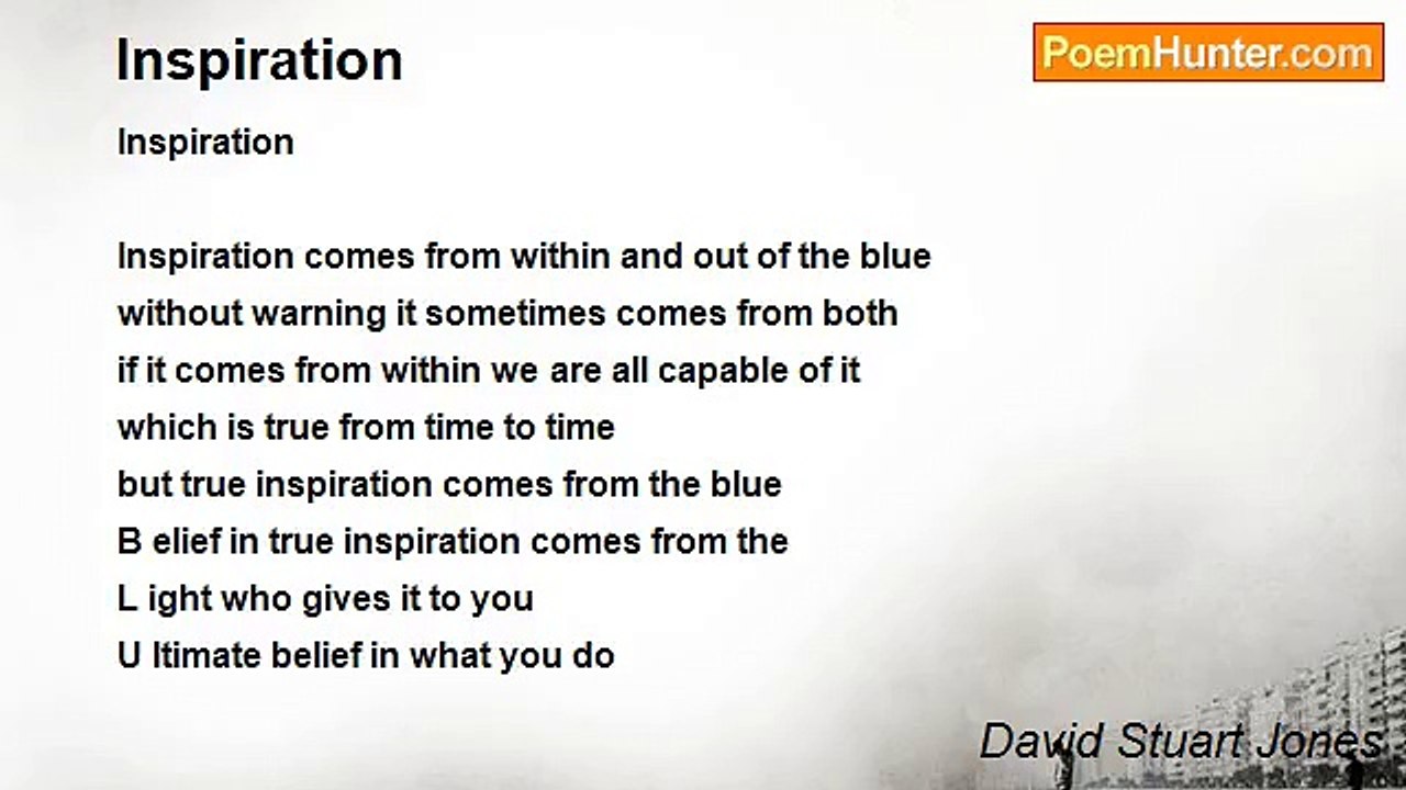 David Stuart Jones - Inspiration