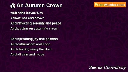 Seema Chowdhury - An Autumn Crown