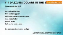 Samanyan Lakshminarayanan - #  # DAZZLING COLORS IN THE SKY -DIWALI