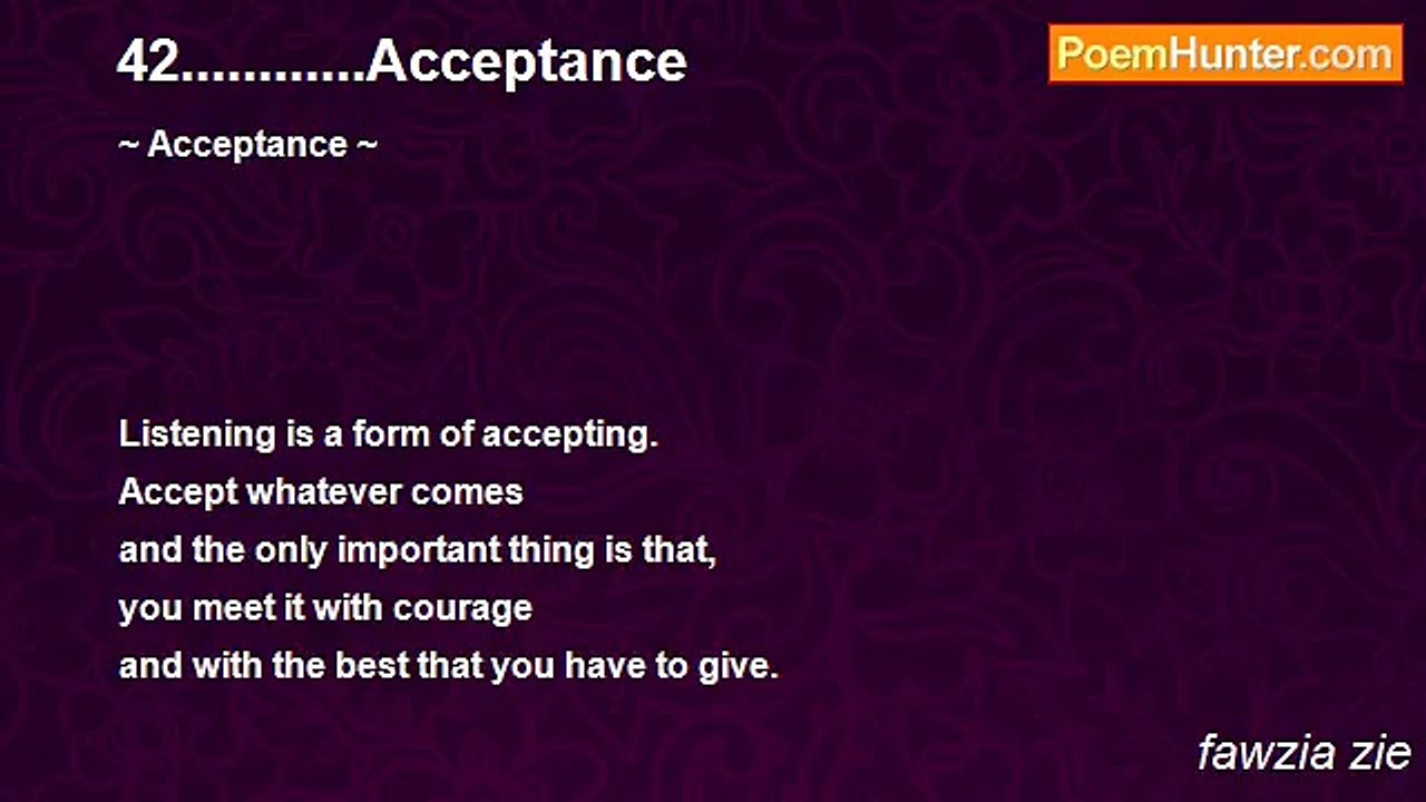 fawzia zie - 42............Acceptance