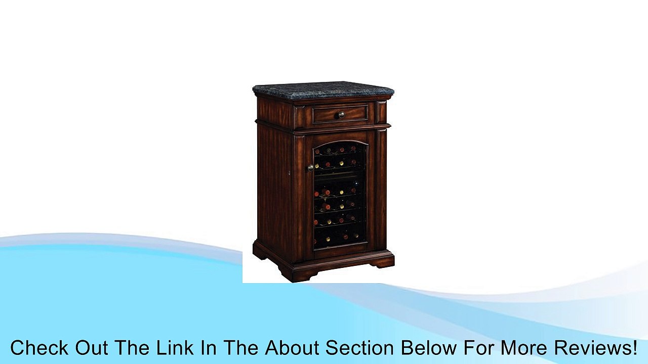 Amalfi Madison Wine Cabinet Cooler Refrigerator in Rose Cherry with Granite Top Review