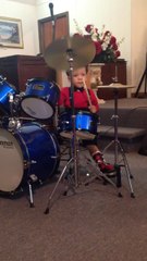 Baby shows off impressive drum solo
