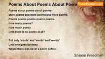 Shalom Freedman - Poems About Poems About Poems