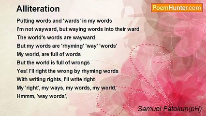 Samuel Fatokun(pH) - Alliteration