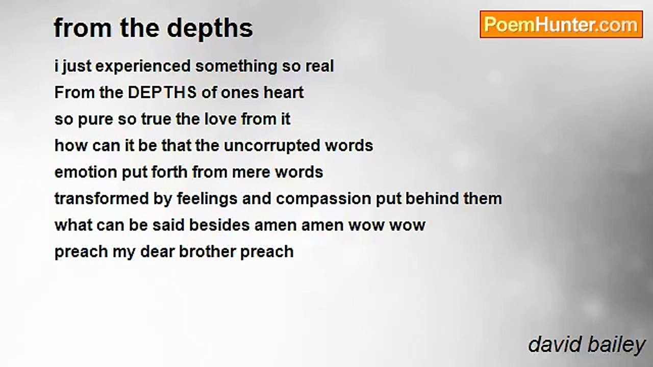 david bailey - from the depths