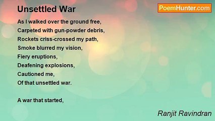 Ranjit Ravindran - Unsettled War