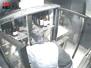 [+18 ~ Sexy Funny Girl]Wine Fridge disaster and the shelf win - Fails World
