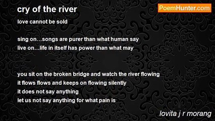 lovita j r morang - cry of the river
