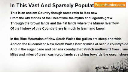 Francis Duggan - In This Vast And Sparsely Populated Land