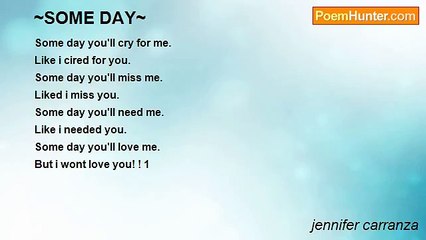 jennifer carranza - ~SOME DAY~